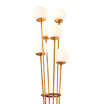 Antique brass finish | white glass | black marble base