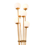 Antique brass finish | white glass | black marble base