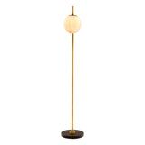 Antique brass finish | alabaster | black marble base