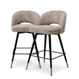 Zestaw dwóch hokerów Eichholtz Cliff w kolorze Mademoiselle beige