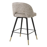 Zestaw dwóch hokerów Eichholtz Cliff w kolorze Mademoiselle beige