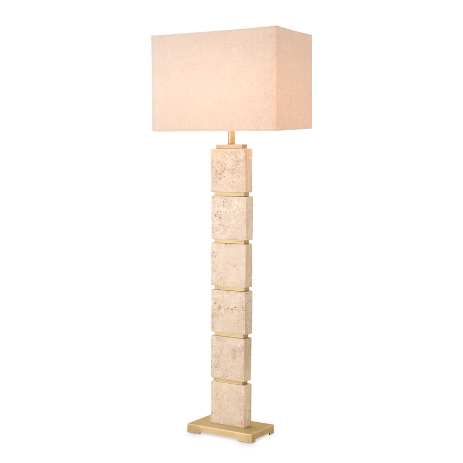 Travertine | antique brass finish