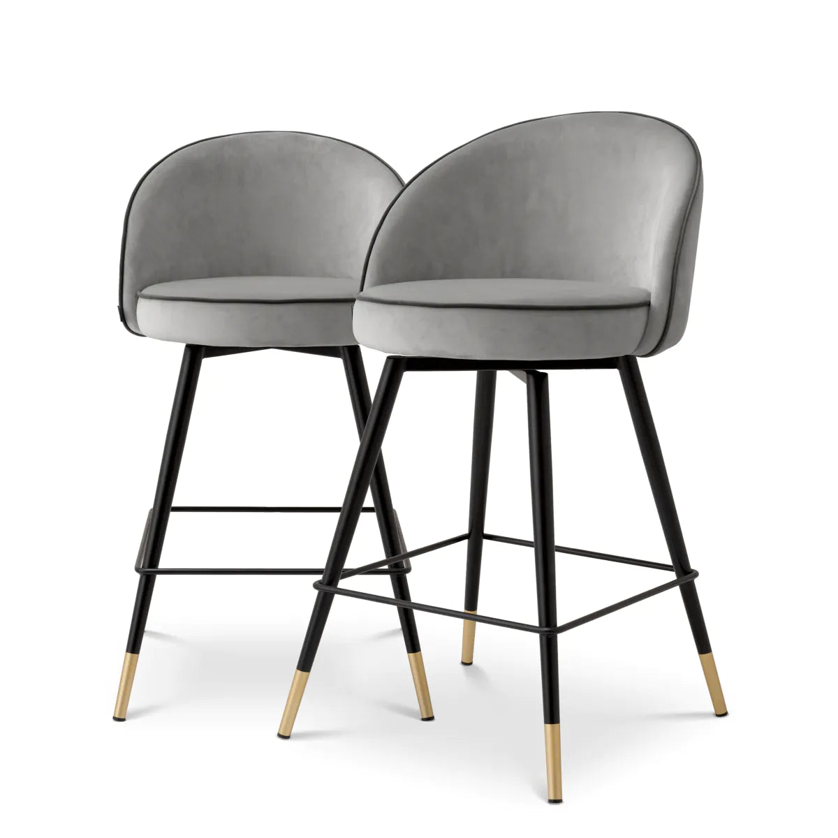 Roche light grey velvet
