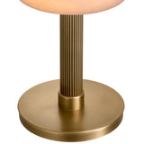 Antique brass finish | alabaster