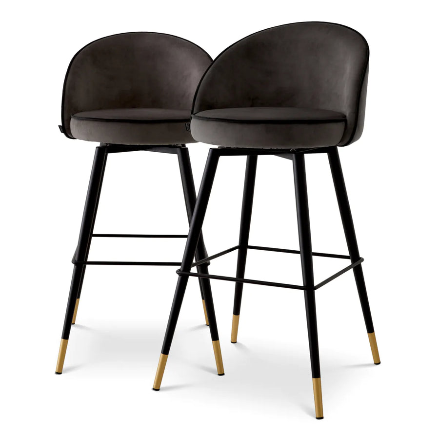 Roche dark grey velvet