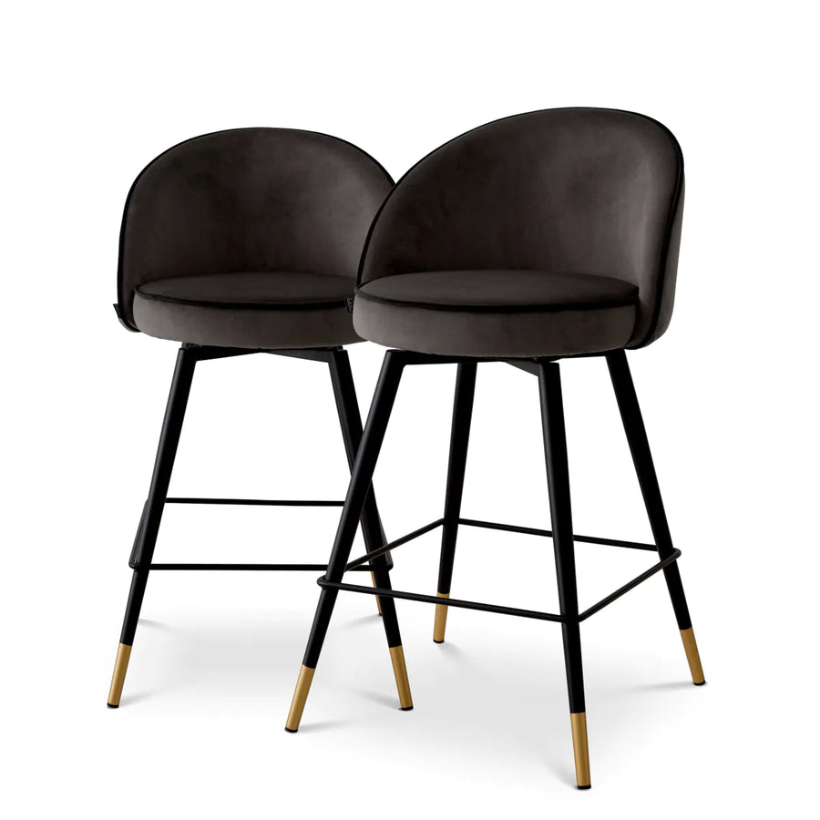 Roche dark grey velvet