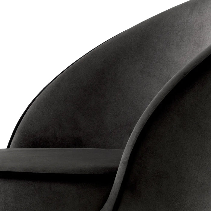 Roche dark grey velvet