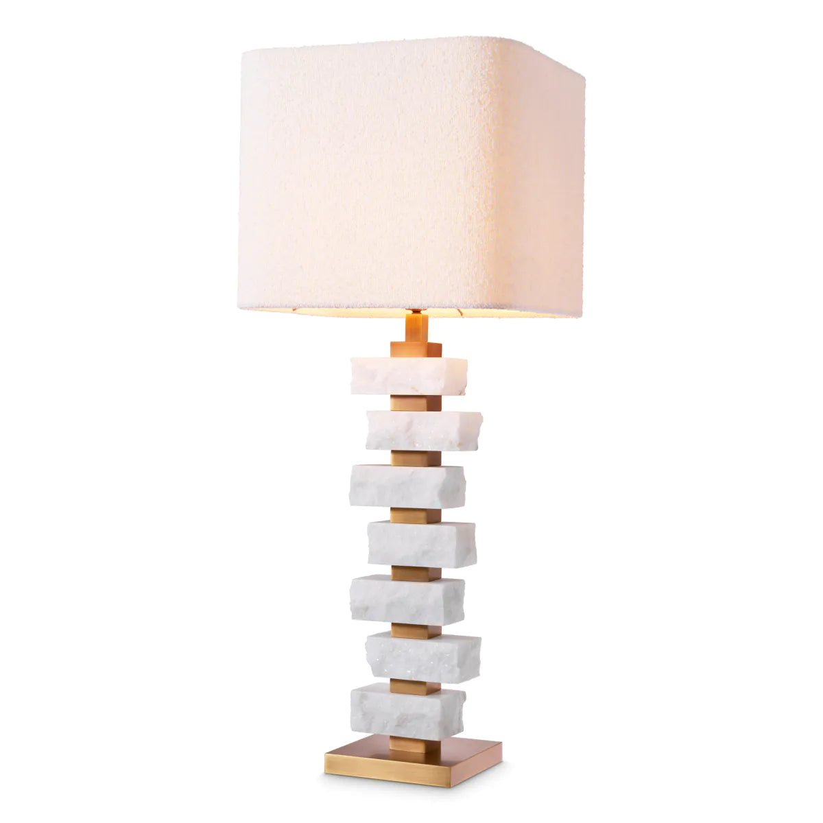 Antique brass finish | rough white marble