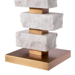 Antique brass finish | rough white marble
