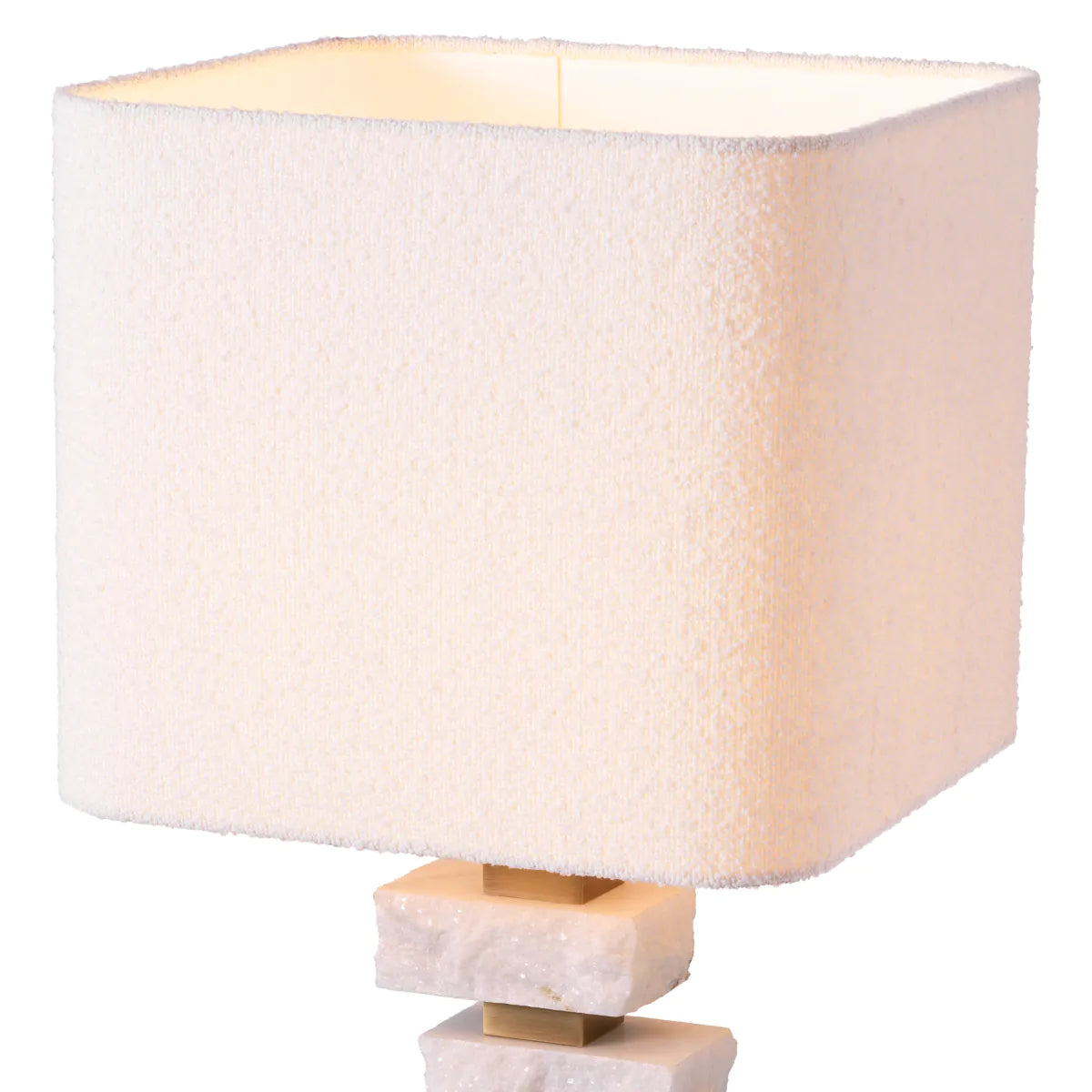 Antique brass finish | rough white marble