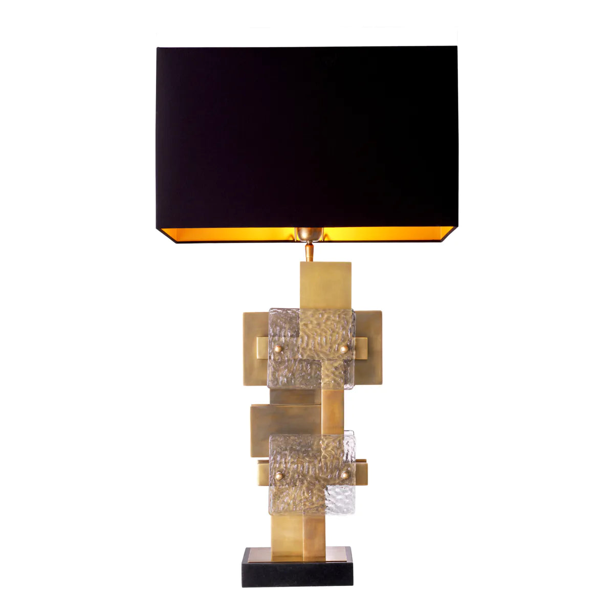 Vintage brass finish | glass | granite base