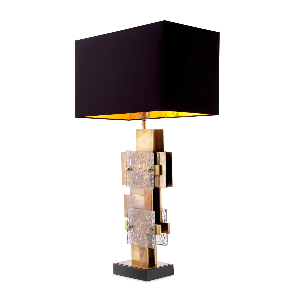 Vintage brass finish | glass | granite base