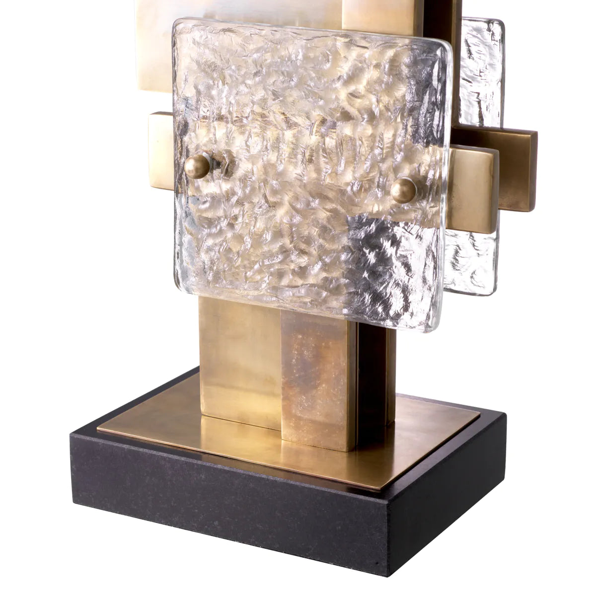 Vintage brass finish | glass | granite base