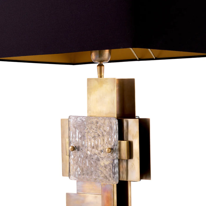 Vintage brass finish | glass | granite base