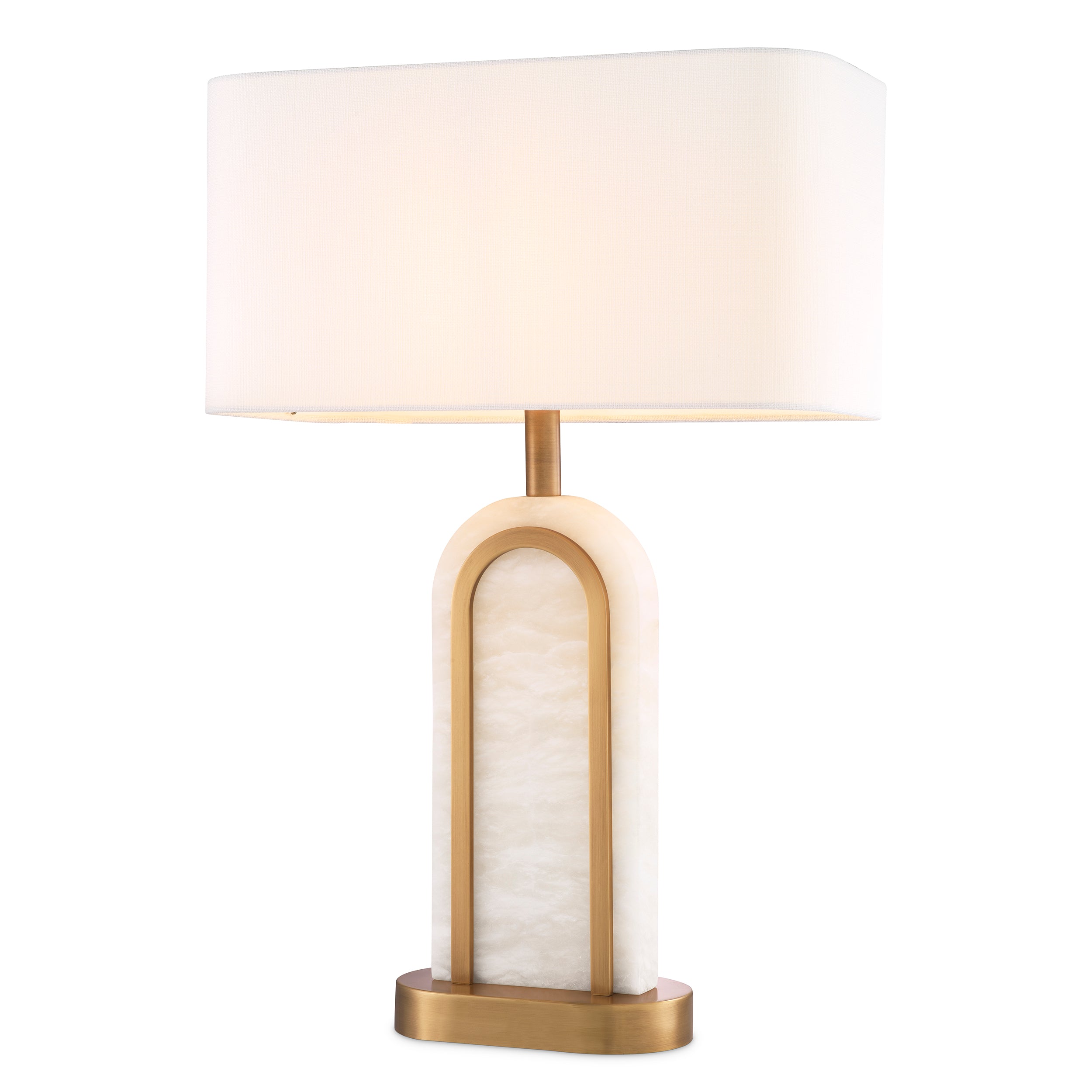 Antique brass finish | alabaster