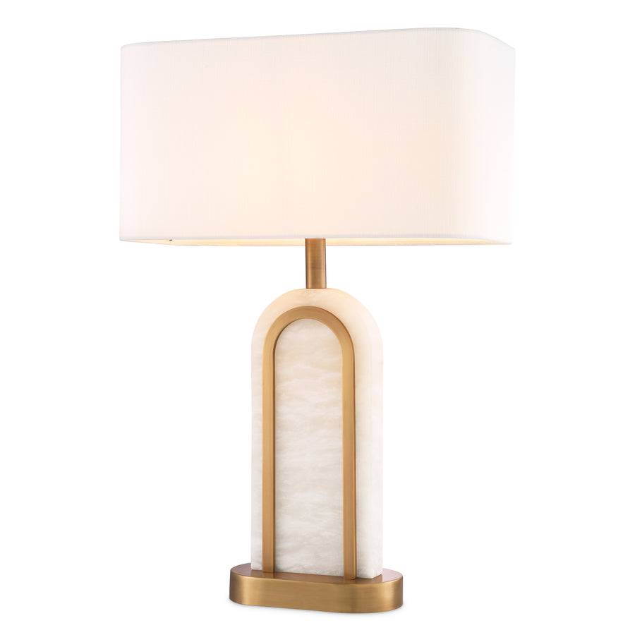 Antique brass finish | alabaster