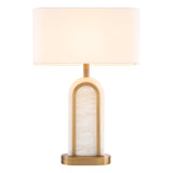 Antique brass finish | alabaster