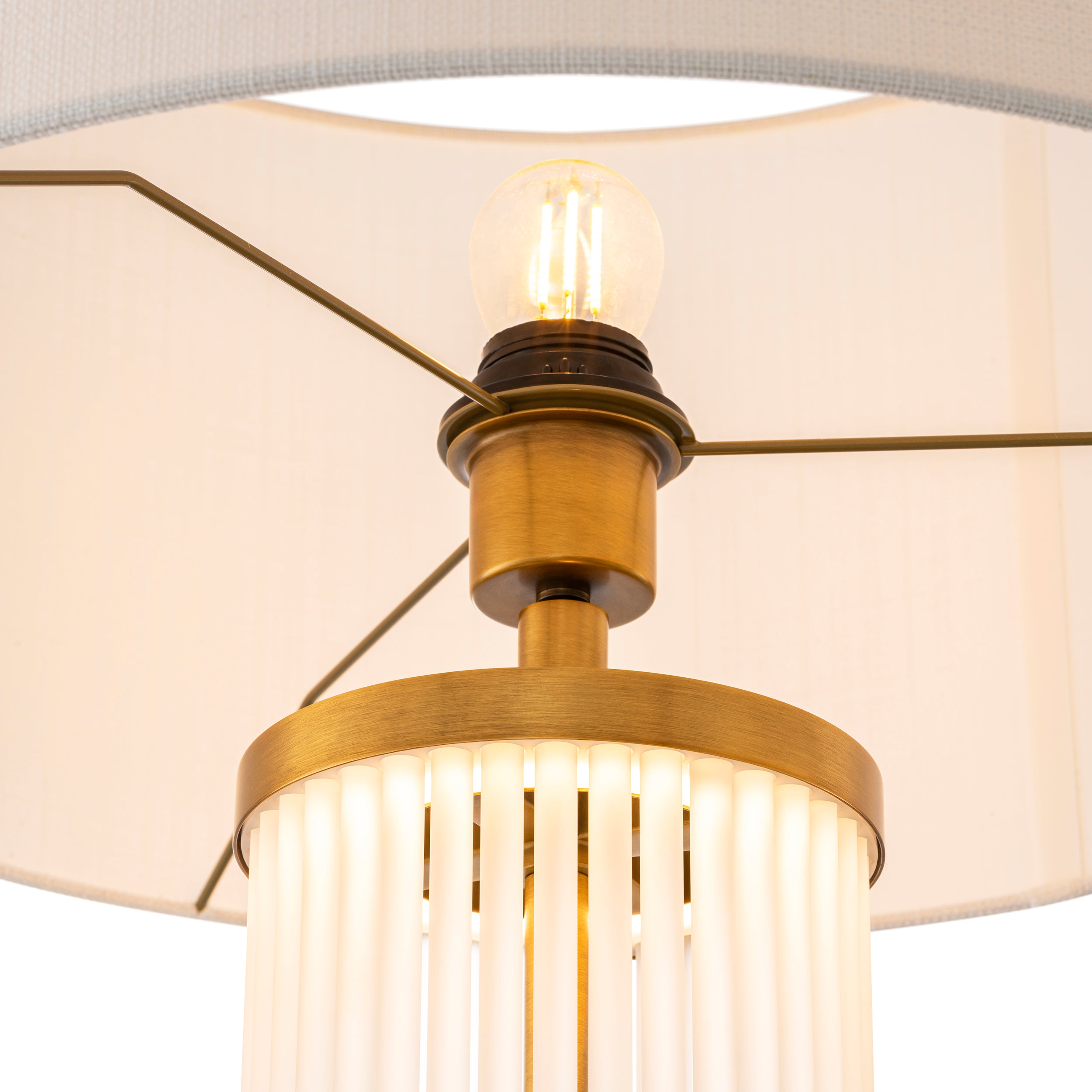 Antique brass finish | frosted glass