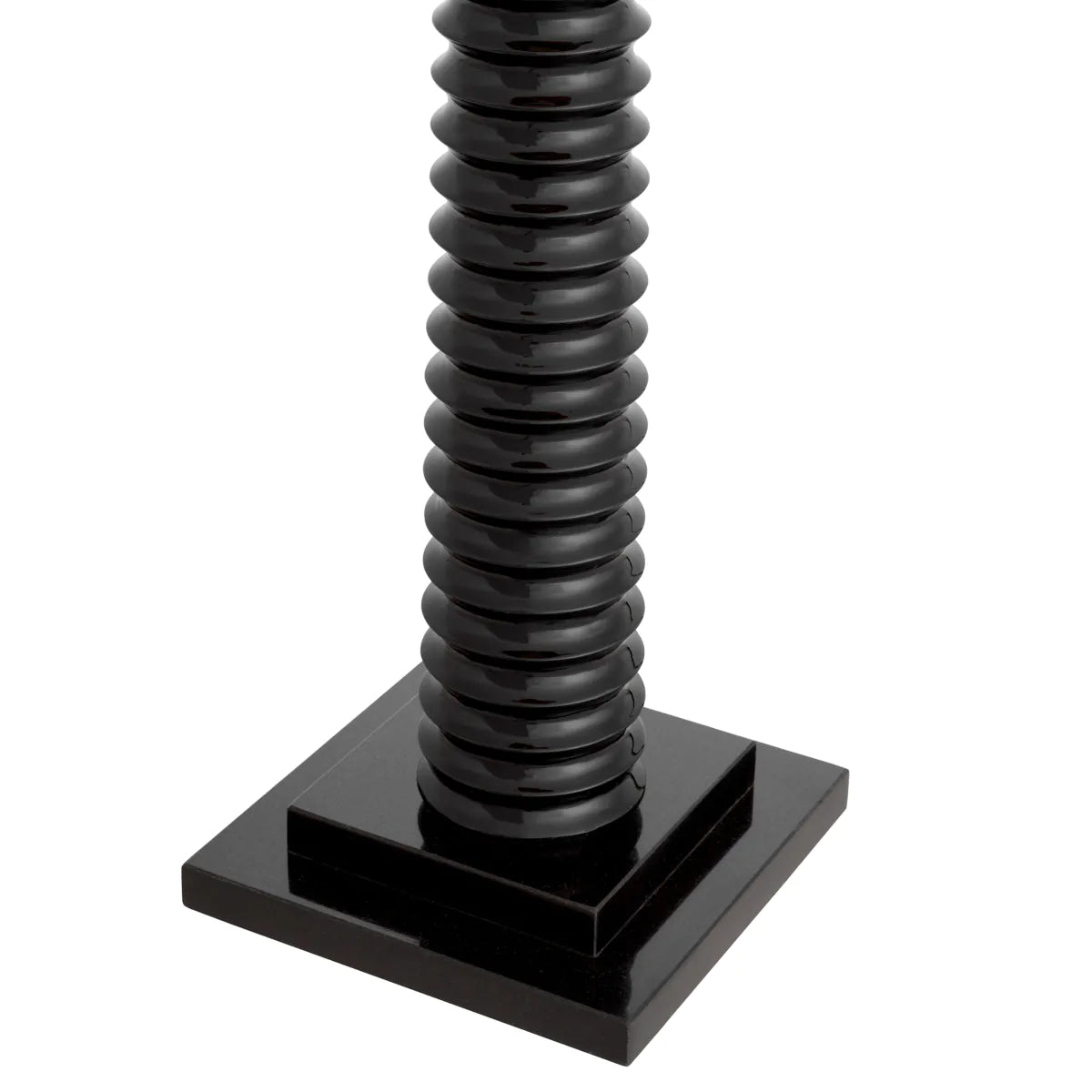 Piano black finish | black granite base