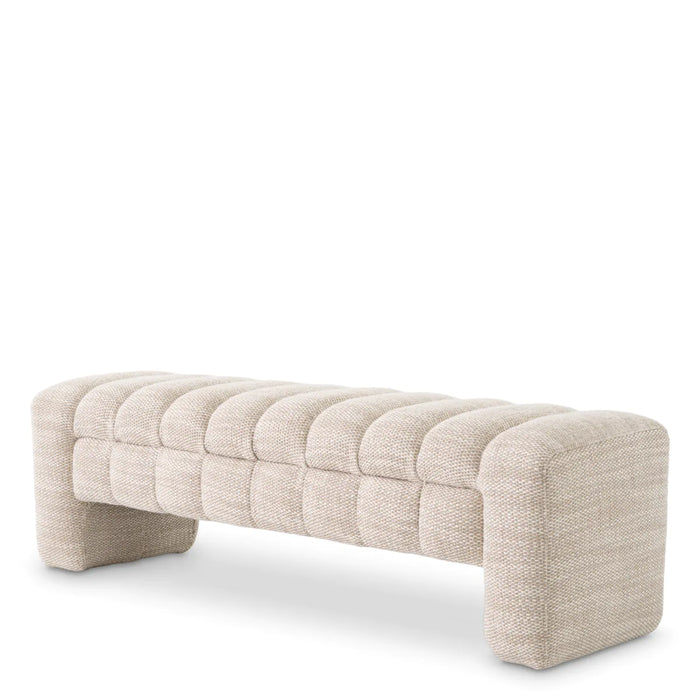 Ławka Eichholtz Taranto w tkaninie Skyward sand