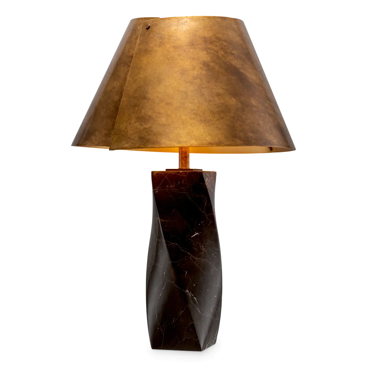 Vintage brass finish | coffee marble