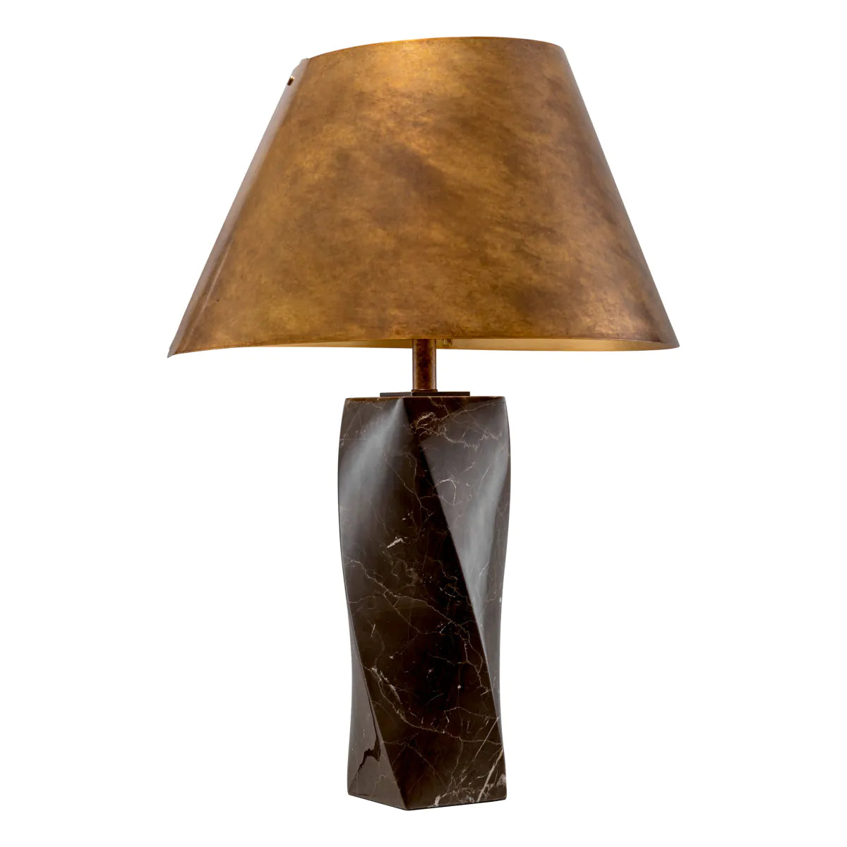 Vintage brass finish | coffee marble
