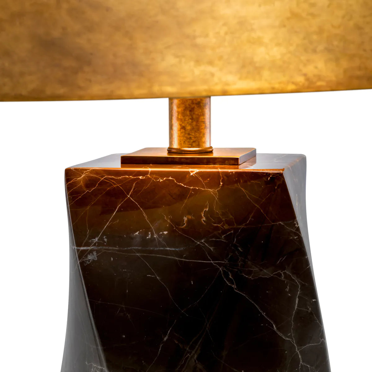 Vintage brass finish | coffee marble