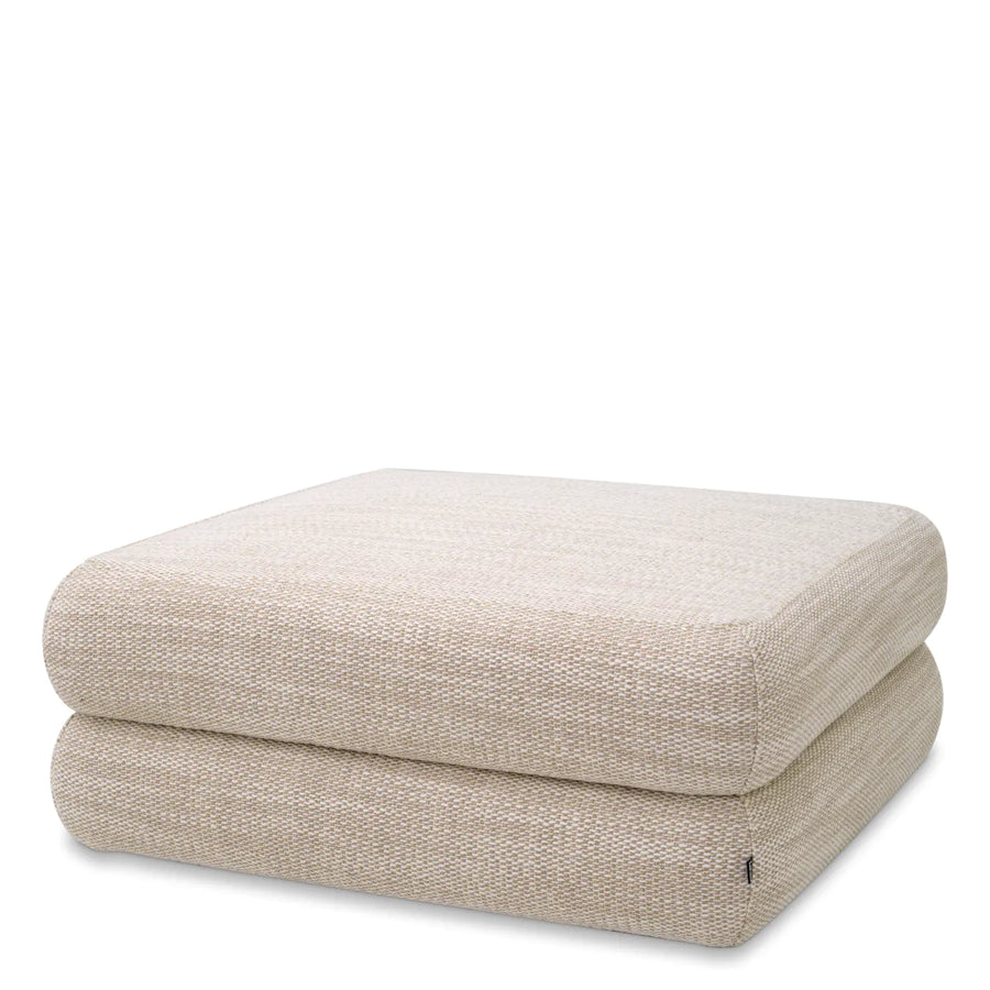 Eichholtz Malaga Modular Ottoman sectional sofa in Skyward sand fabric