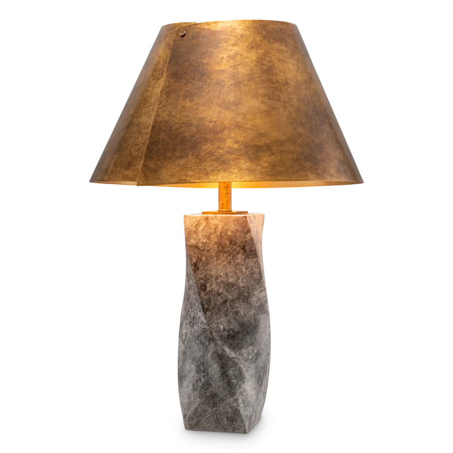 Antique brass finish | grey marble