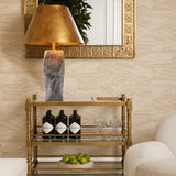 Antique brass finish | grey marble