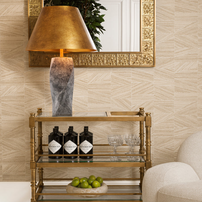 Antique brass finish | grey marble