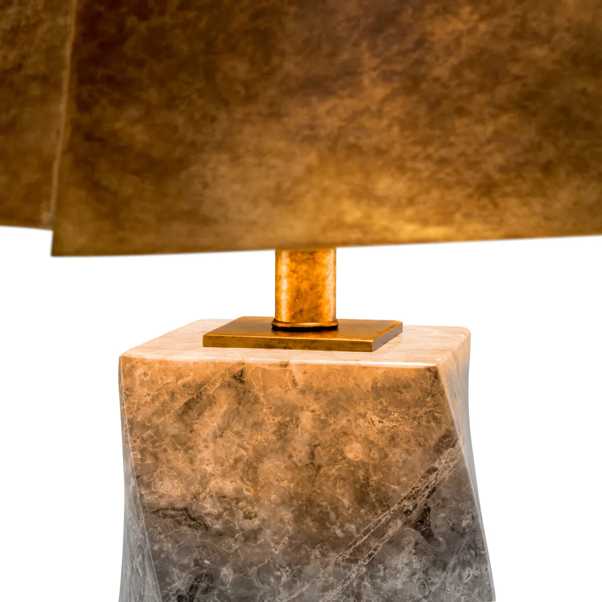 Antique brass finish | grey marble