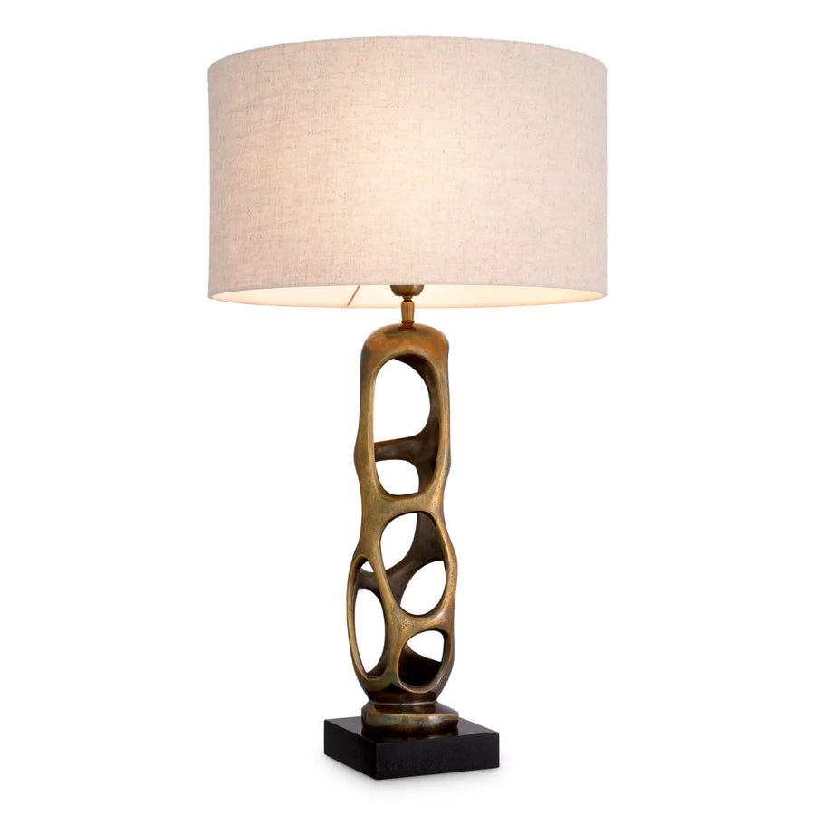 Vintage brass finish | black granite base