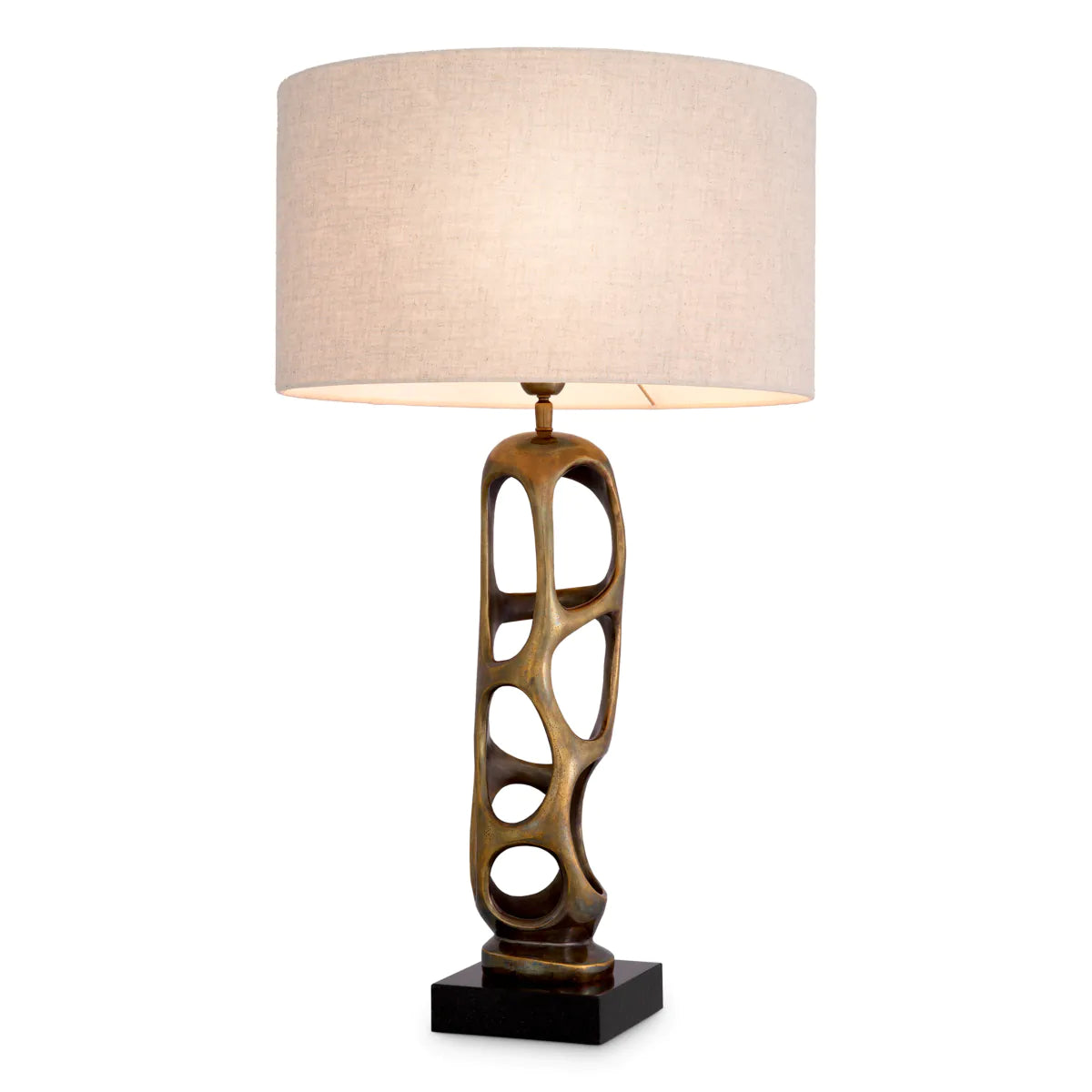 Vintage brass finish | black granite base