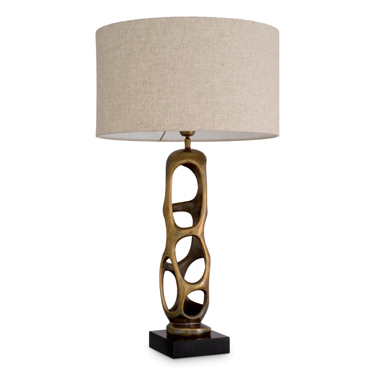 Vintage brass finish | black granite base