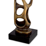 Vintage brass finish | black granite base