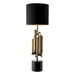 Vintage brass finish | black base