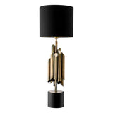 Vintage brass finish | black base