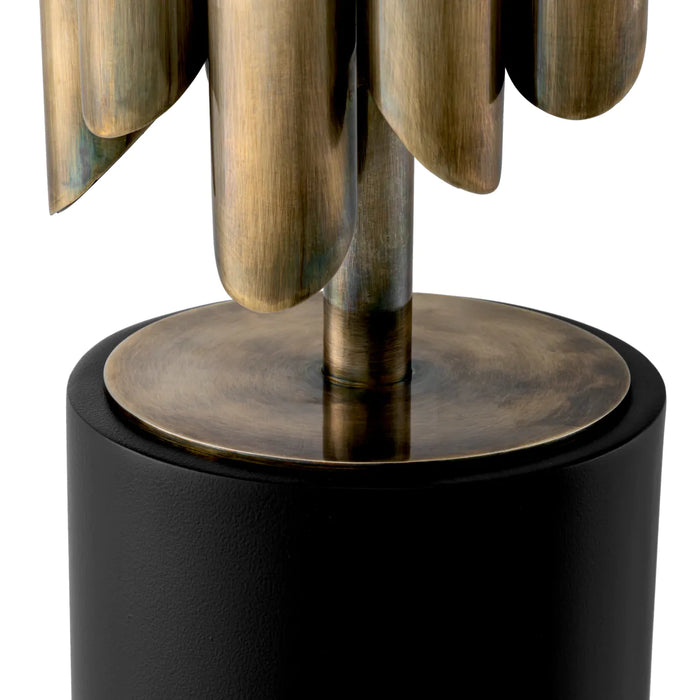 Vintage brass finish | black base