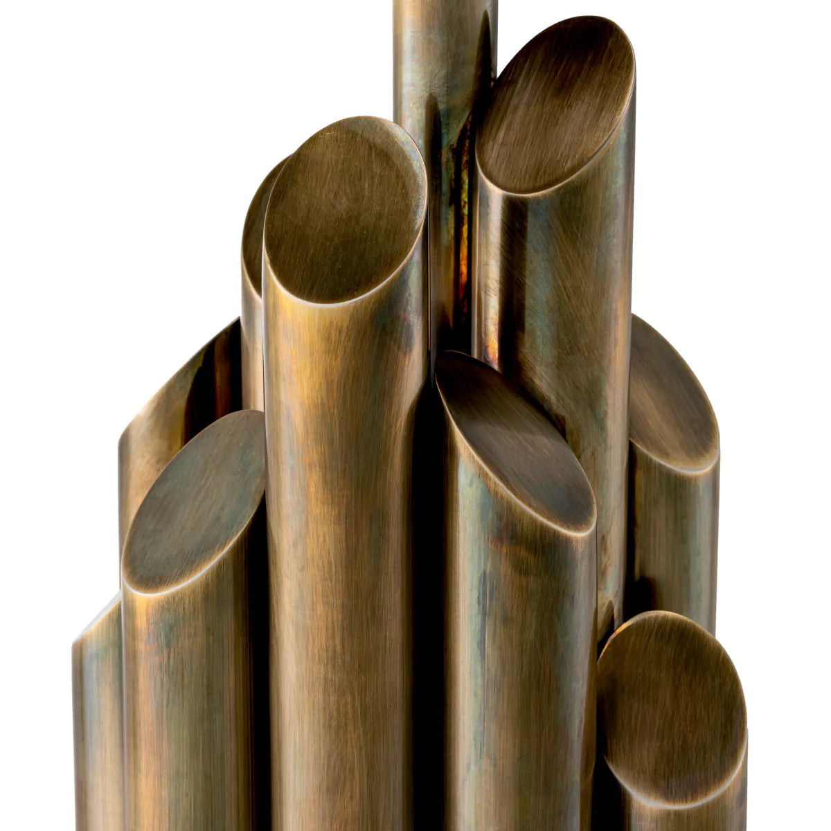 Vintage brass finish | black base