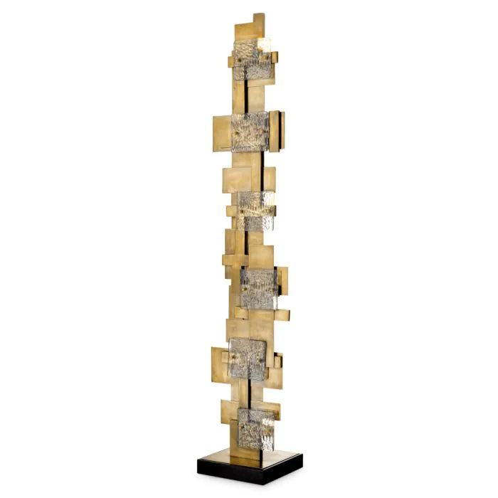 Vintage brass finish | glass