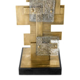Vintage brass finish | glass