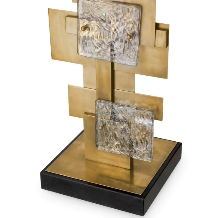 Vintage brass finish | glass