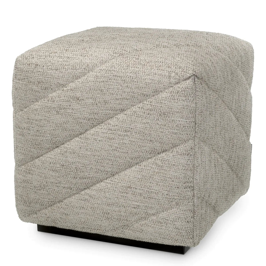 Pufa Eichholtz Avellino w tkaninie Splendor light grey