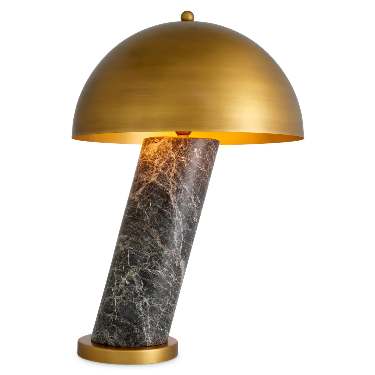 Grey marble | antique brass finish
