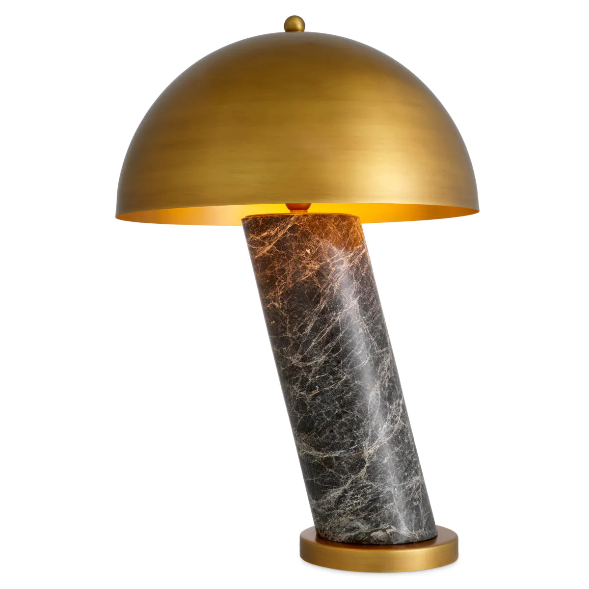 Grey marble | antique brass finish