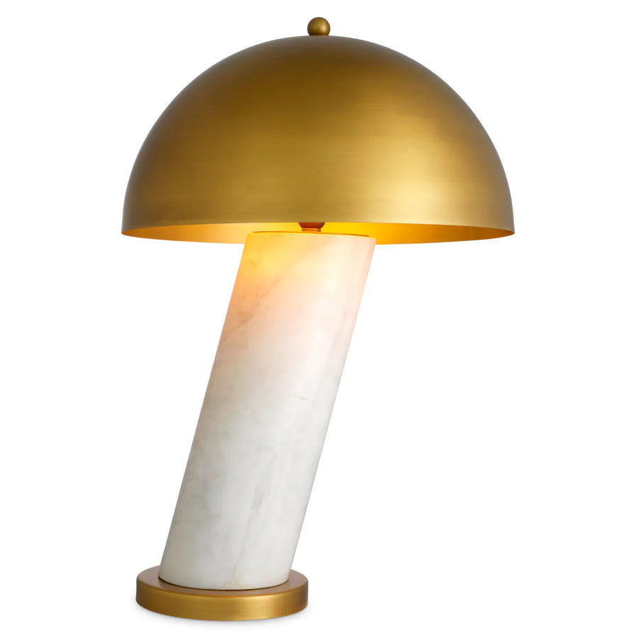 White marble | antique brass finish