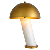 White marble | antique brass finish