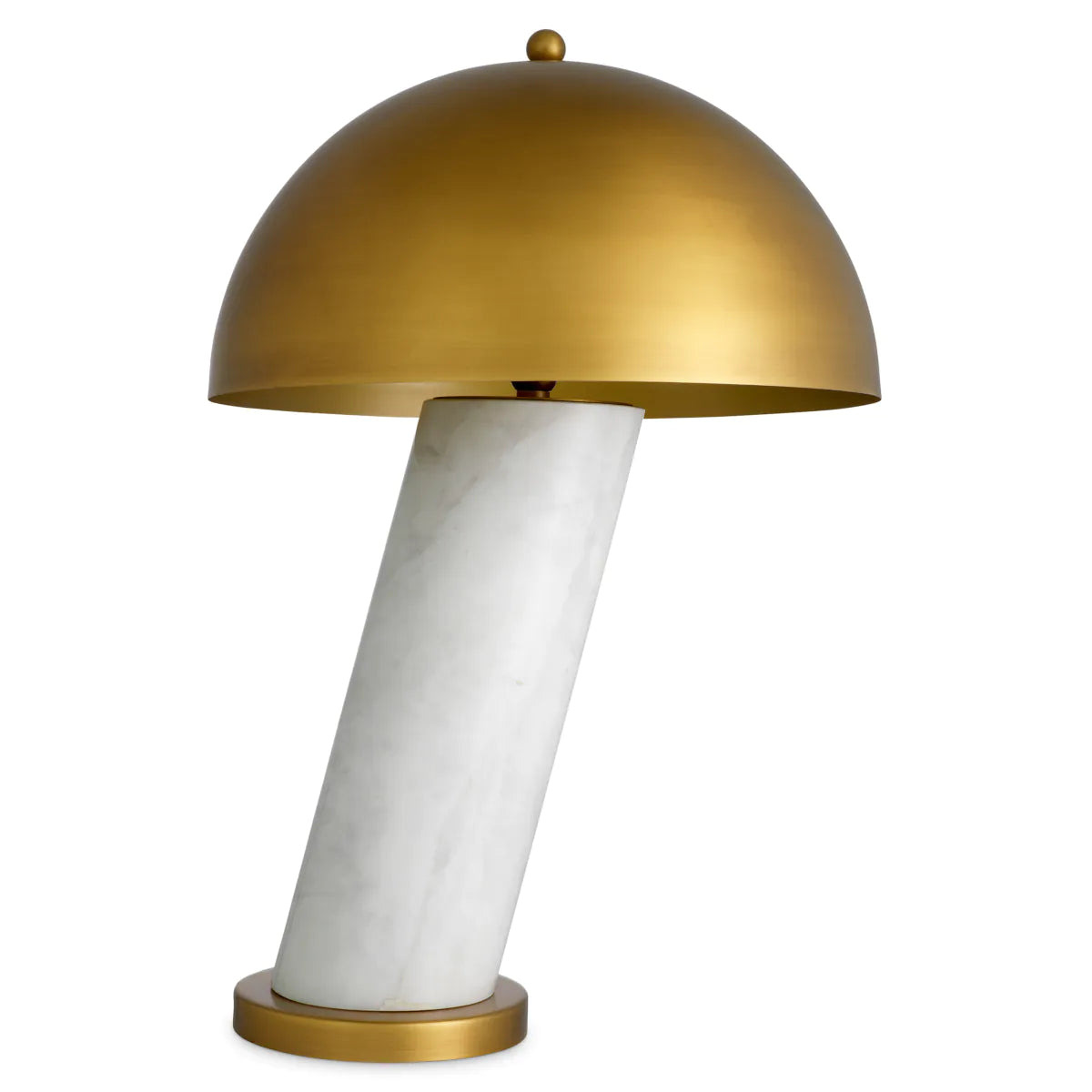 White marble | antique brass finish