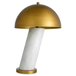 White marble | antique brass finish